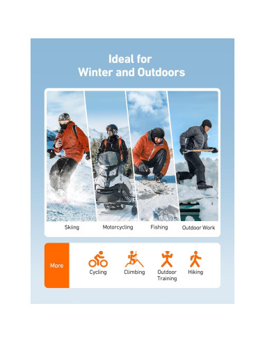 Máscara de Esquí Balaclava AstroAI Negra a Prueba de Viento