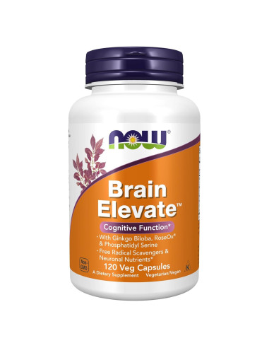 Suplemento Cerebral NOW Foods con Ginkgo Biloba 120 Cápsulas Veganas