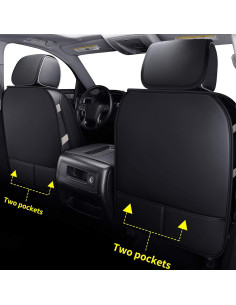 Fundas de Asiento Delanteras LUCKYMAN CLUB 2 Pcs para Chevy Silverado 2007-2025 2