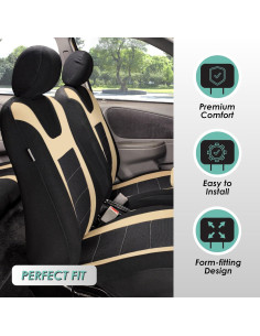 Cubiertas de Asientos Delanteros FH Group Beige con Airbag 2