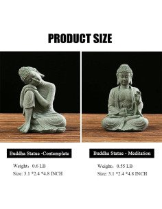 Estatua de Buda Mini Fazhongfa 12.2 cm Hecha a Mano Decoración Zen 2