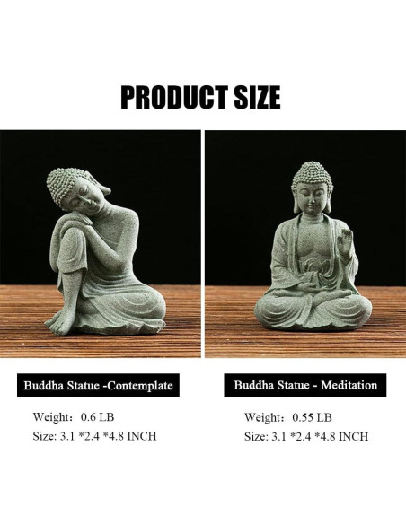 Estatua de Buda Mini Fazhongfa 12.2 cm Hecha a Mano Decoración Zen