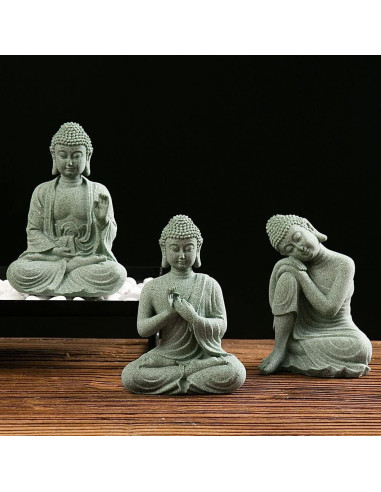 Estatua de Buda Mini Fazhongfa 12.2 cm Hecha a Mano Decoración Zen
