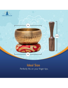 Cuenco Cantor Tibetano 7.62 cm Himalayan Healing - Oro 2