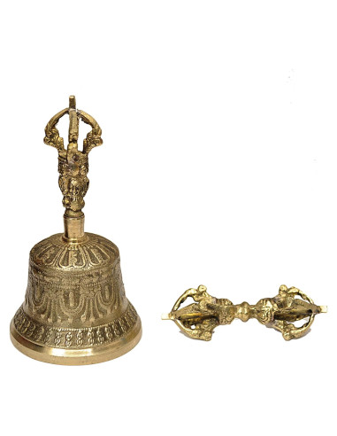 Campana de Meditación Tibetana 10 cm con Dorje - Nepal