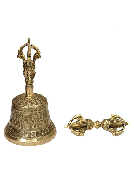 Campana de Meditación Tibetana 10 cm con Dorje - Nepal