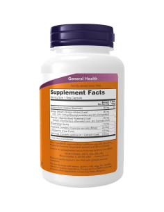 Suplemento Cerebral NOW Foods con Ginkgo Biloba 120 Cápsulas Veganas 2