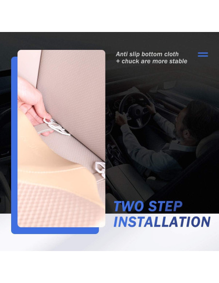 Cojín de Asiento de Coche KINGLETING Espuma Viscoelástica Beige