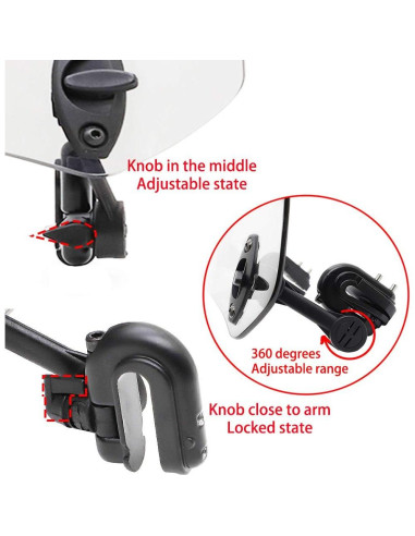 Extensión de Parabrisas Ajustable Motoparty para Motocicleta - Universal Clip-on