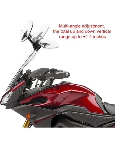 Extensión de Parabrisas Ajustable Motoparty para Motocicleta - Universal Clip-on