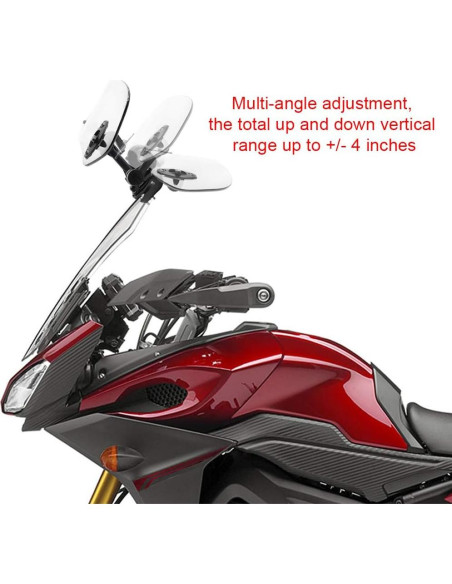 Extensión de Parabrisas Ajustable Motoparty para Motocicleta - Universal Clip-on
