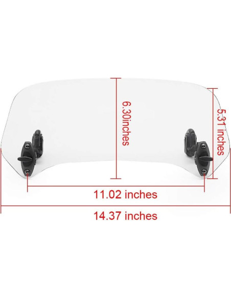 Extensión de Parabrisas Ajustable Motoparty para Motocicleta - Universal Clip-on