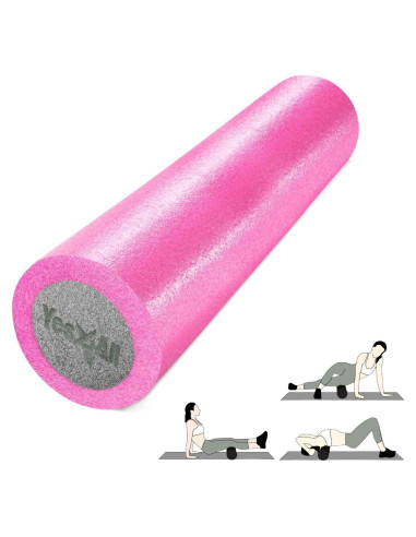 Rodillo de Espuma Yes4All RFEG 60 cm Densidad Media Rosa/Grey