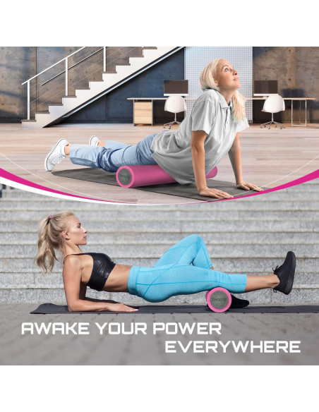 Rodillo de Espuma Yes4All RFEG 60 cm Densidad Media Rosa/Grey