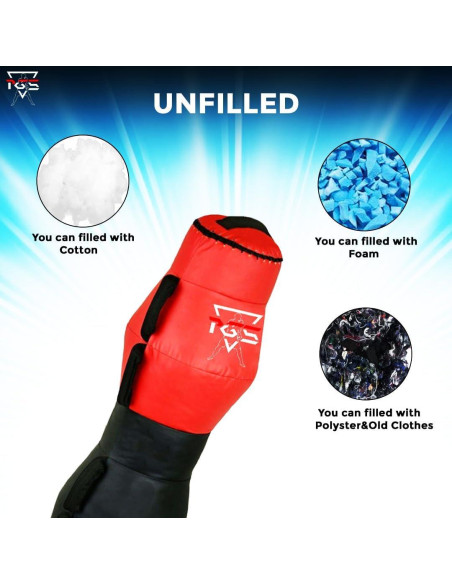 Bolsa de Golpes y Lanzamientos PGS MMA 120 cm Rojo Negro