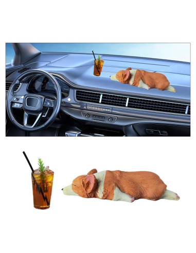 Adorno de Espejo Retrovisor Coche Corgi Durmiendo BDZMC