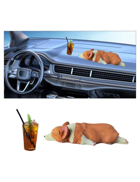 Adorno de Espejo Retrovisor Coche Corgi Durmiendo BDZMC