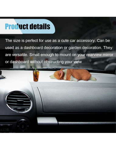 Adorno de Espejo Retrovisor Coche Corgi Durmiendo BDZMC