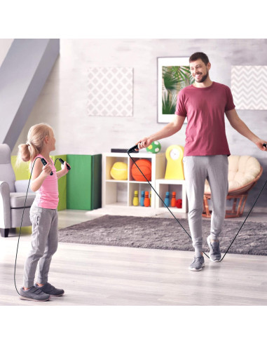 Cuerda de Saltar Ajustable Loocio con Mangos de Espuma 280cm