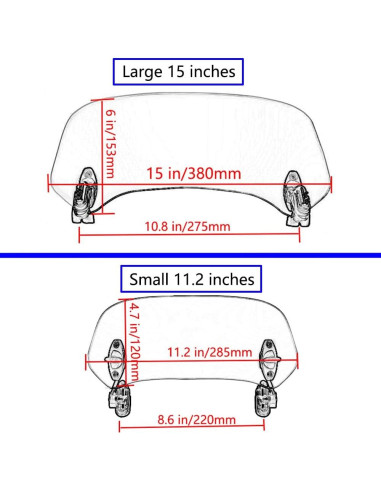 Extensión de Parabrisas Kucehiup Ajustable Universal 28.4 cm