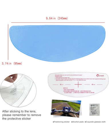 Película Anti-Niebla para Casco de Motocicleta XII Azul Polarizado