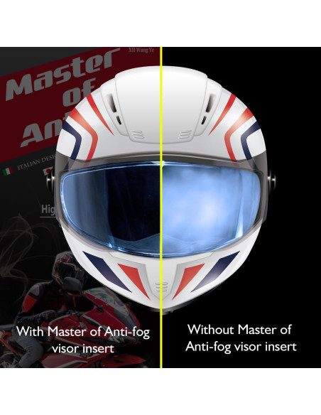 Película Anti-Niebla para Casco de Motocicleta XII Azul Polarizado