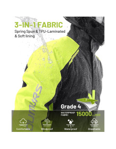Traje de Lluvia Impermeable Oumurs para Motocicleta Mediano 2