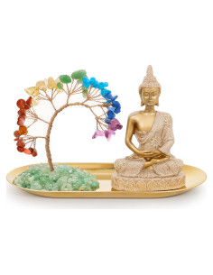 Estatua de Buda y Árbol de Cristal 7 Chakras INNOLITES