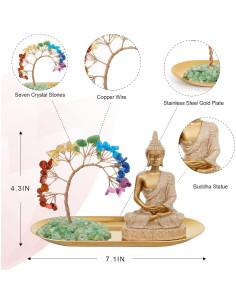 Estatua de Buda y Árbol de Cristal 7 Chakras INNOLITES 2