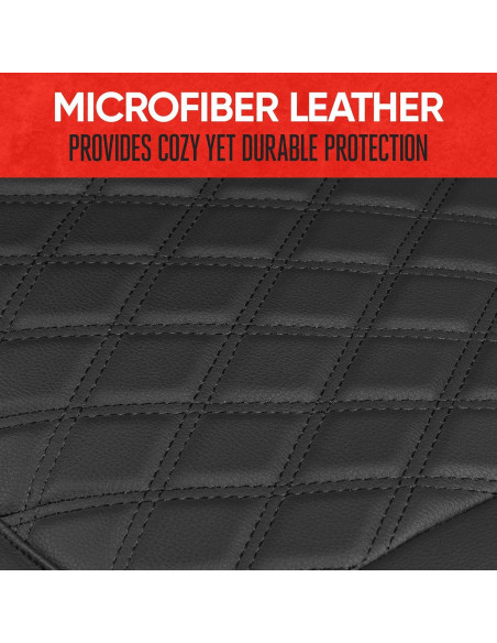 Cojín de Asiento Delantero Motor Trend Negro Acolchado Universal