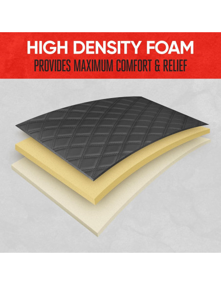 Cojín de Asiento Delantero Motor Trend Negro Acolchado Universal