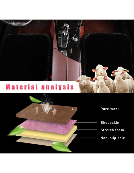 Cojín de Asiento de Cordero Ohleats Negro 43.9x43.2cm Suave