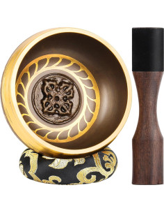 Cuenco Cantor Tibetano Hihealer 11.43 cm para Meditación 2