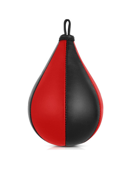 Bolsa de Velocidad de Boxeo DXM SPORTS 29.21 cm Cuero Negro/Rojo