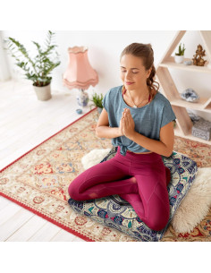 Cojín de Meditación Mandala Haretu 56x56 cm Terciopelo 2