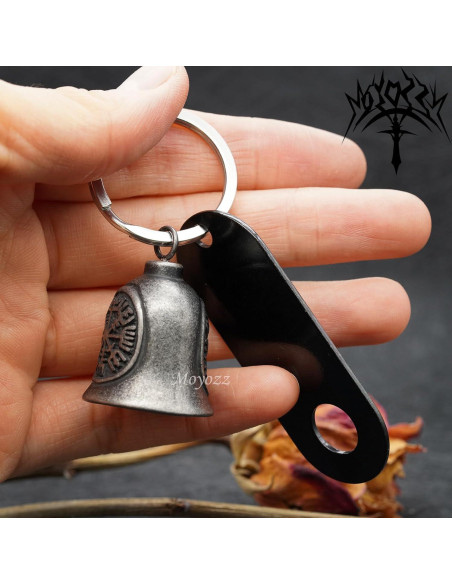 Campana de Motocicleta MOYOZZ Alas de Ángel Negra 3.81 cm