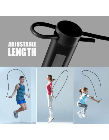 Cuerda para Saltar Wastou con Contador Digital Ajustable 2.79m