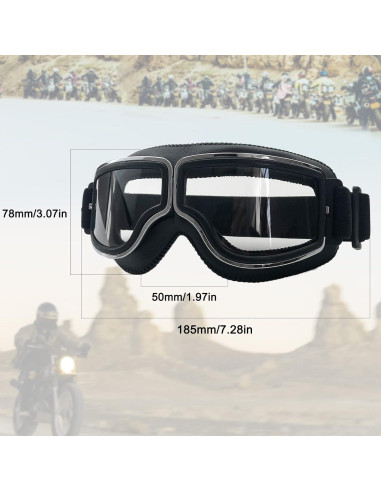 Gafas de Motocicleta USTORAMT Vintage a Prueba de Niebla