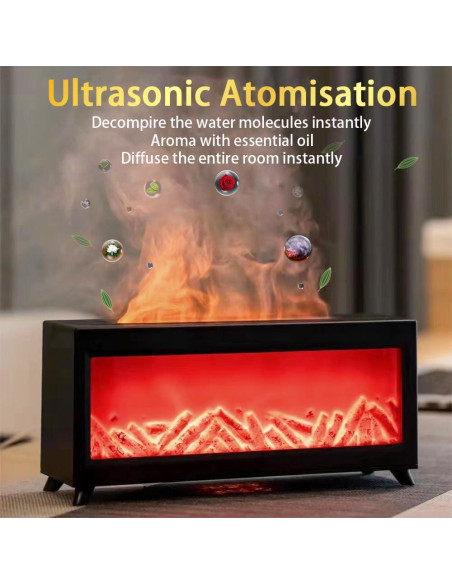 Difusor de Llama HTMOVAET 220ml Aromaterapia Ultra Silencioso