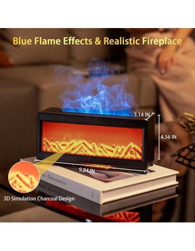 Difusor de Llama HTMOVAET 220ml Aromaterapia Ultra Silencioso