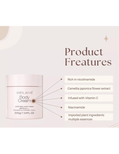 Crema Diurna SPF30 PA+++ Camelia 200g - Niacinamida, Vitamina C