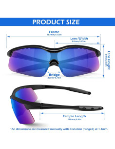 Paquete de 6 Gafas de Seguridad OXG Tinteadas Unisex ANSI Z87.1 2