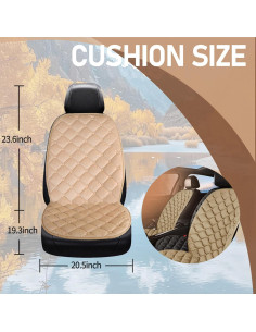 Cojín de Asiento Universal Fioqe Beige para Conductor y Pasajero 2
