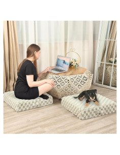 Cojines de Suelo LOVMOC 2 Piezas 55.88 cm Espuma Viscoelástica Verde