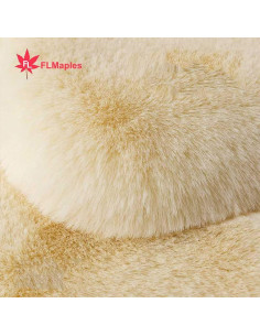 Funda de Asiento Beige FLMaples de Piel Sintética de Conejo 2