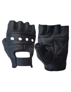 Guante de motocicleta A&H Apparel de cuero sin dedos 3XL