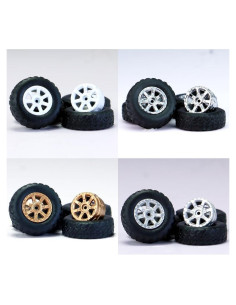 Ruedas 1/64 WAVEIST YE para Coches de Modelo, 4 Juegos