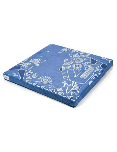 Tapete de Meditación Zaveur Azul 60x60 cm Antideslizante