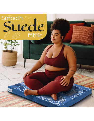 Tapete de Meditación Zaveur Azul 60x60 cm Antideslizante