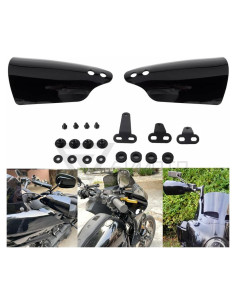 Soporte de Manillar FVMOTO Guardamanos Negro para Harley 2009+